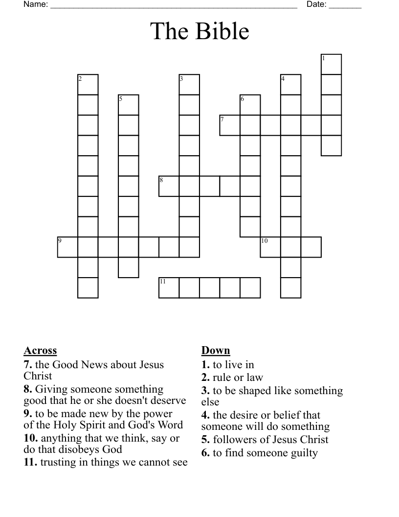 The Bible Crossword
