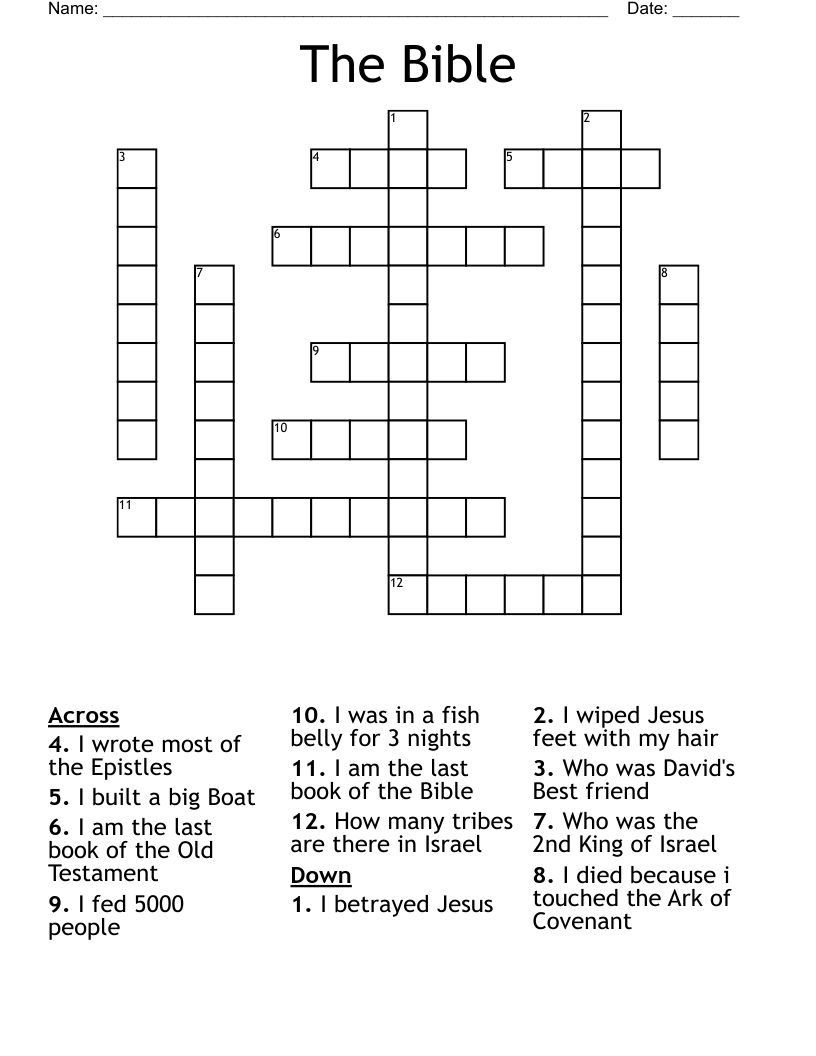 The Bible Crossword