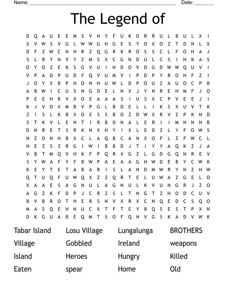 The Legend of  Word Search