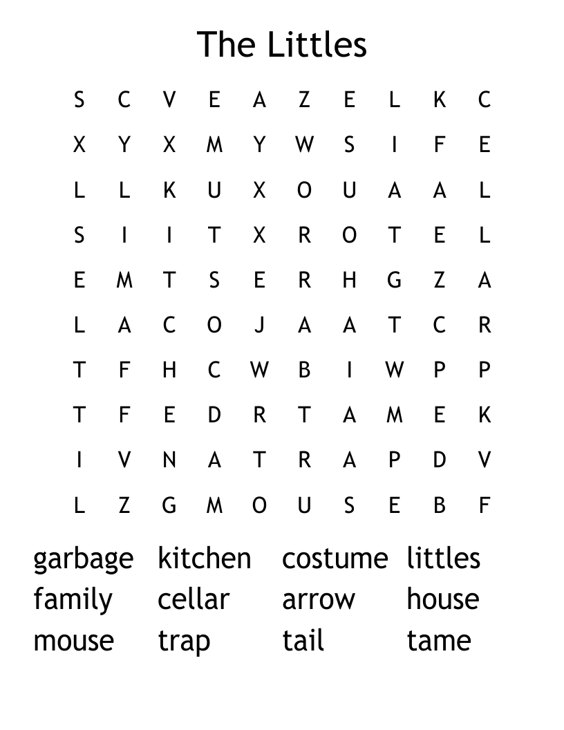 The Littles Word Search