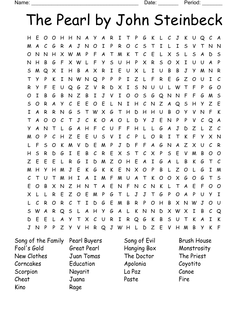 The Pearl Word Search WordMint