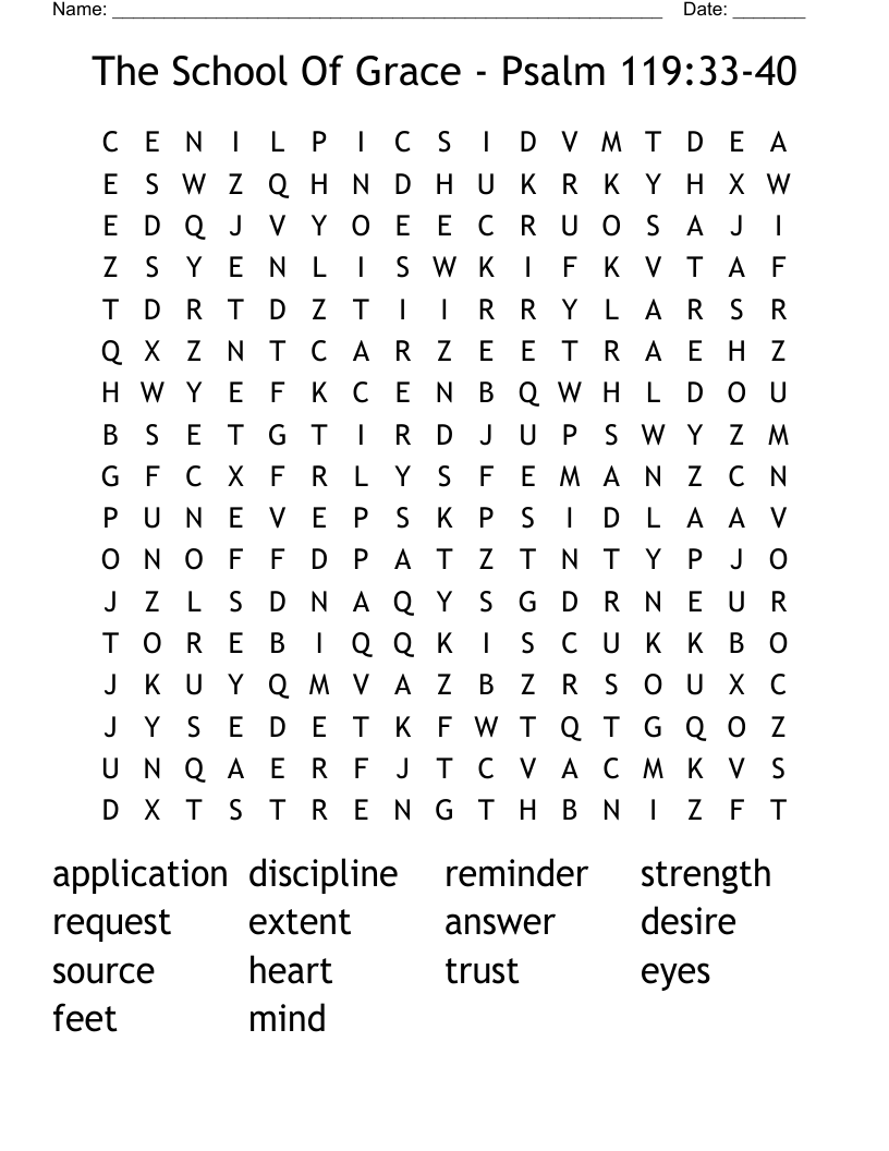 The School Of Grace - Psalm 119:33-40