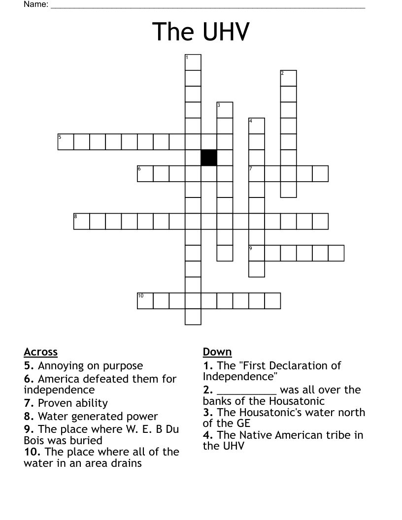 The UHV Crossword