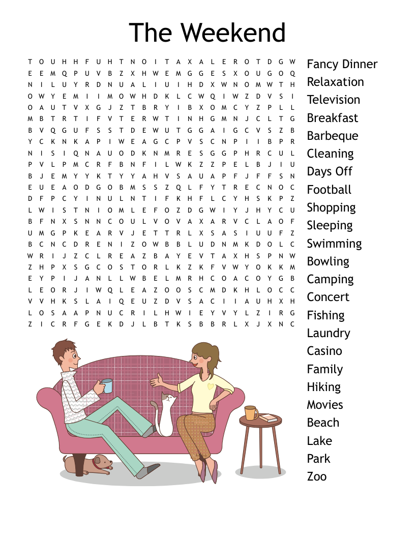 Fun Friday Word Search WordMint