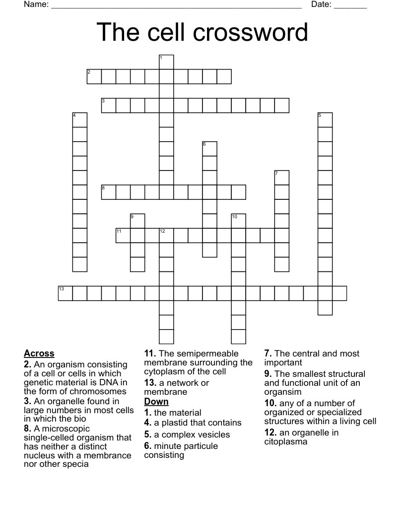The cell crossword