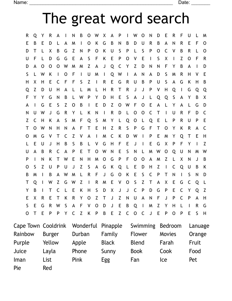 The great word search - WordMint