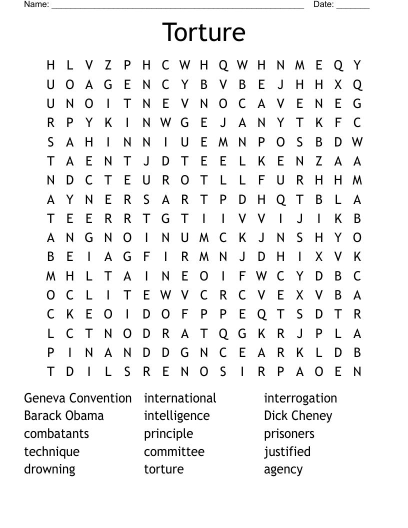 Torture Word Search