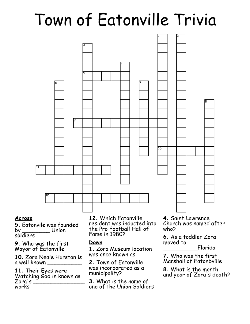 Town of Eatonville Trivia