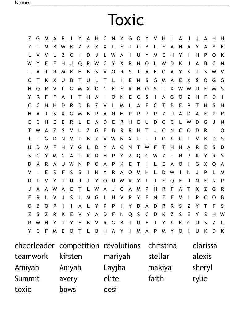 Toxic Word Search