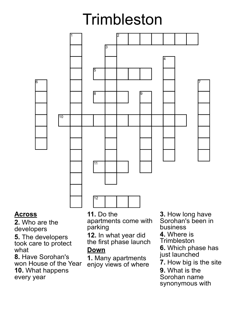 Trimbleston Crossword WordMint