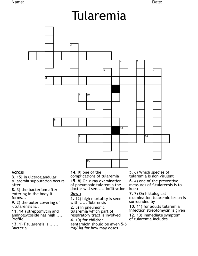 Tularemia Crossword