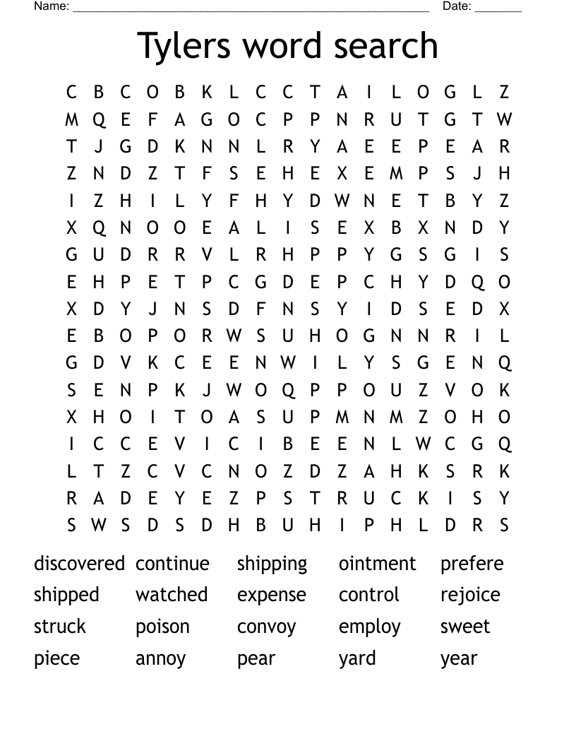 Tylers word search