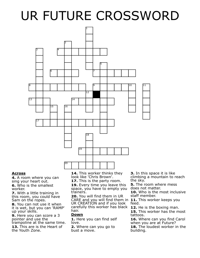 YOUR GUIDE TO A BETTER FUTURE SITE CROSSWORD visual data 2