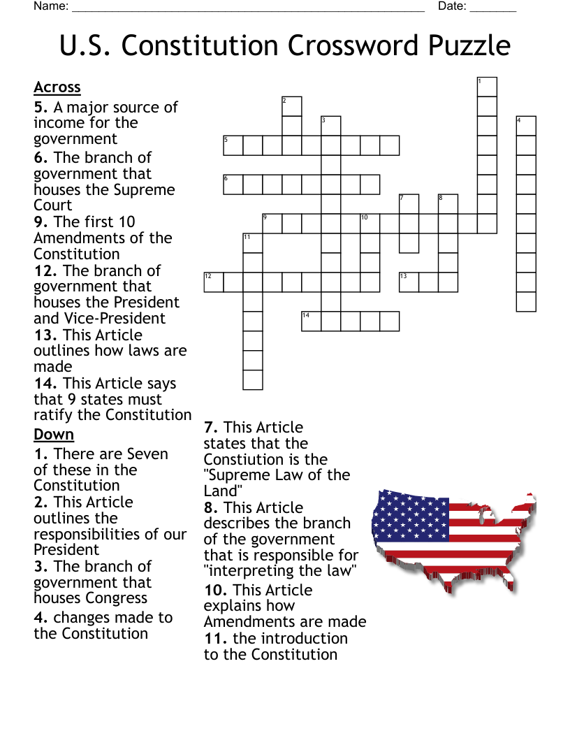 Anatomy Of The Constitution Worksheet