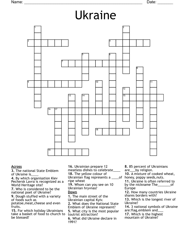 Ukraine Word Search WordMint