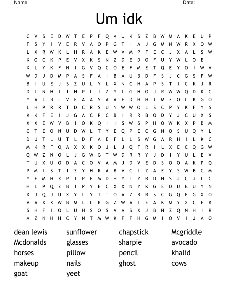 Um idk Word Search