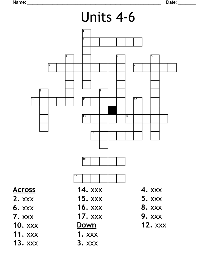 Units 46 Crossword WordMint