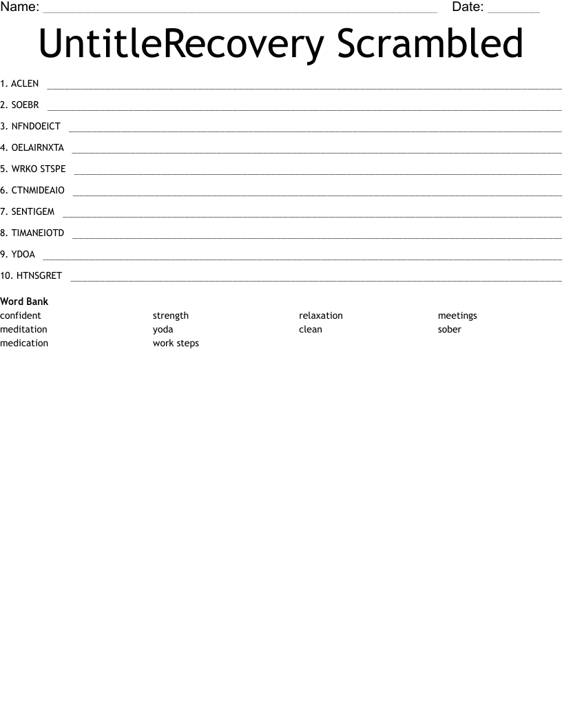 UntitleRecovery Scrambled