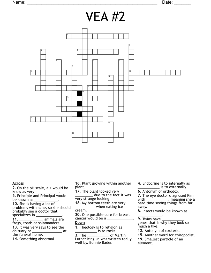 VEA #2 Crossword