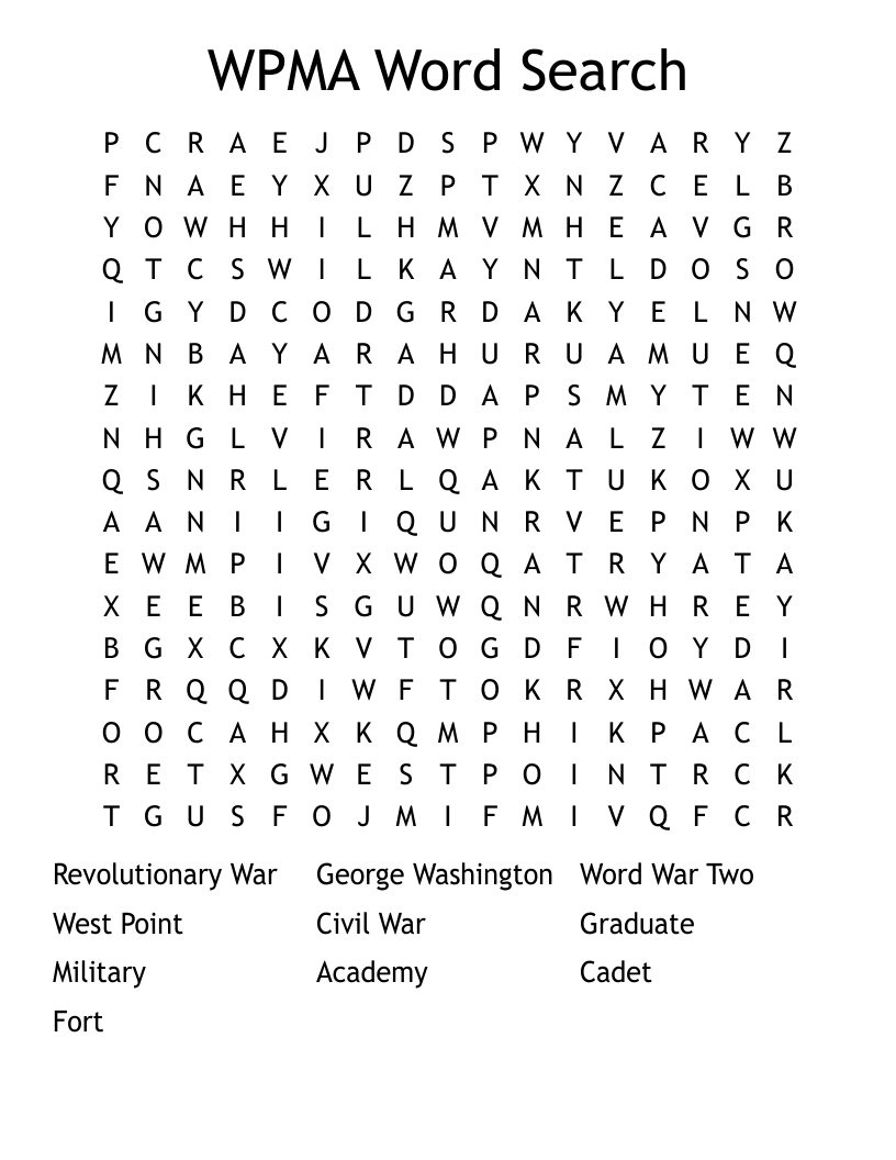 WPMA Word Search