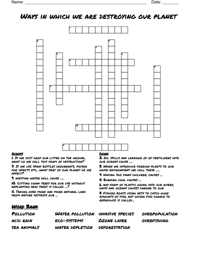 Ways in which we are destroying our planet