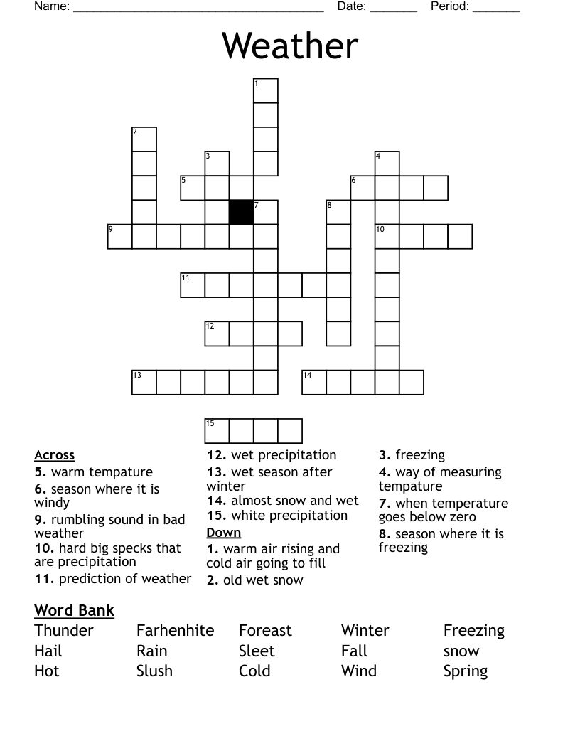 Weather Crossword
