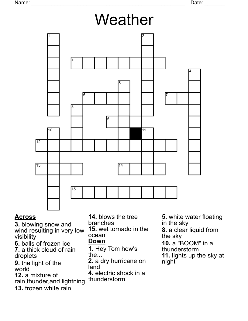 Weather Crossword