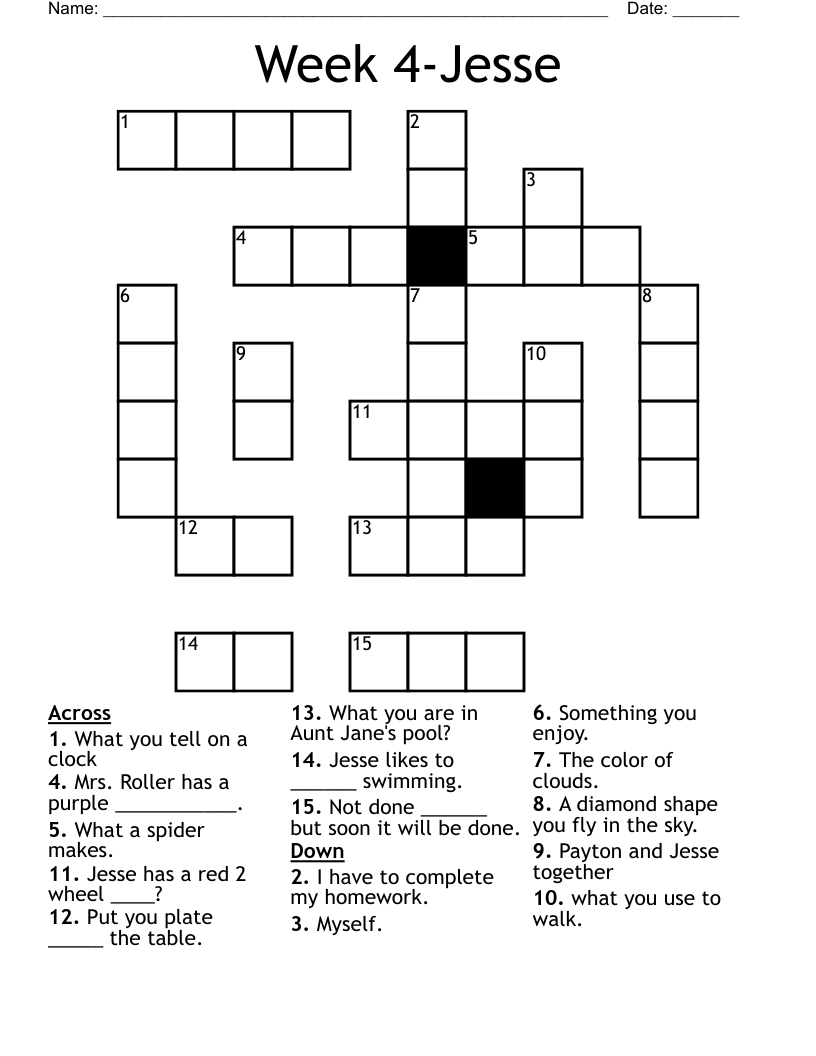 Week 4-Jesse Crossword