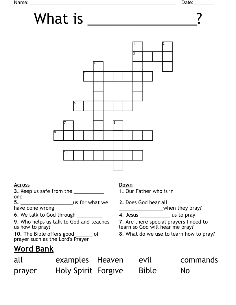 What is ______________? Crossword