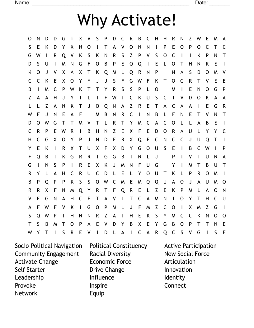 Why Activate! Word Search