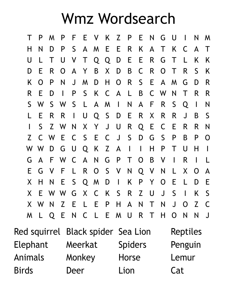 Wmz Wordsearch