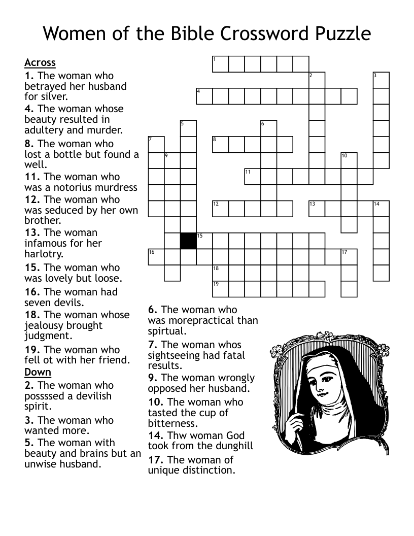Bible Crossword Puzzles Bible Lesson Activities For Children Bible 