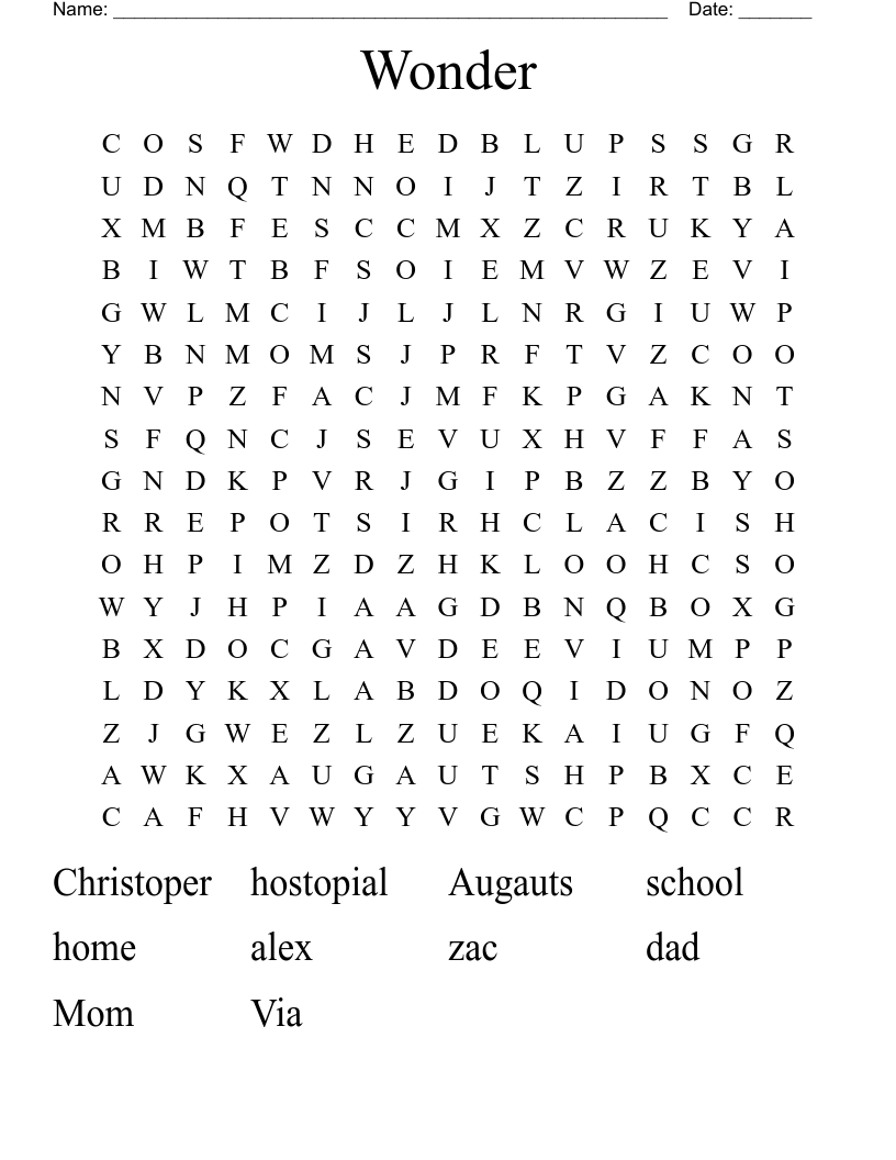 Wonder Word Search