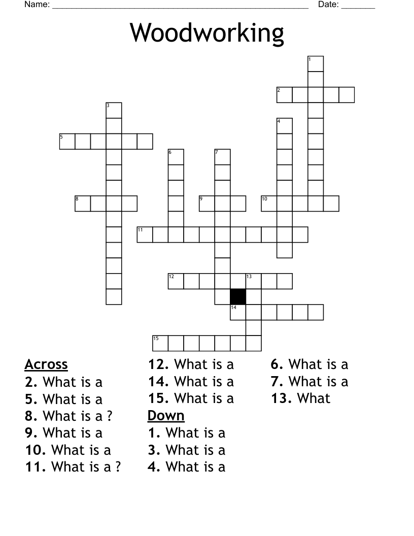 Woodworking Crossword WordMint
