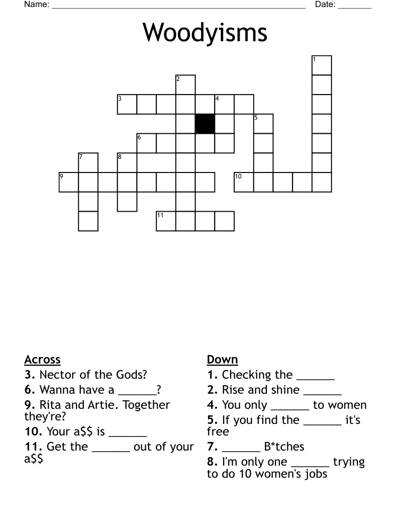 Woodyisms Crossword