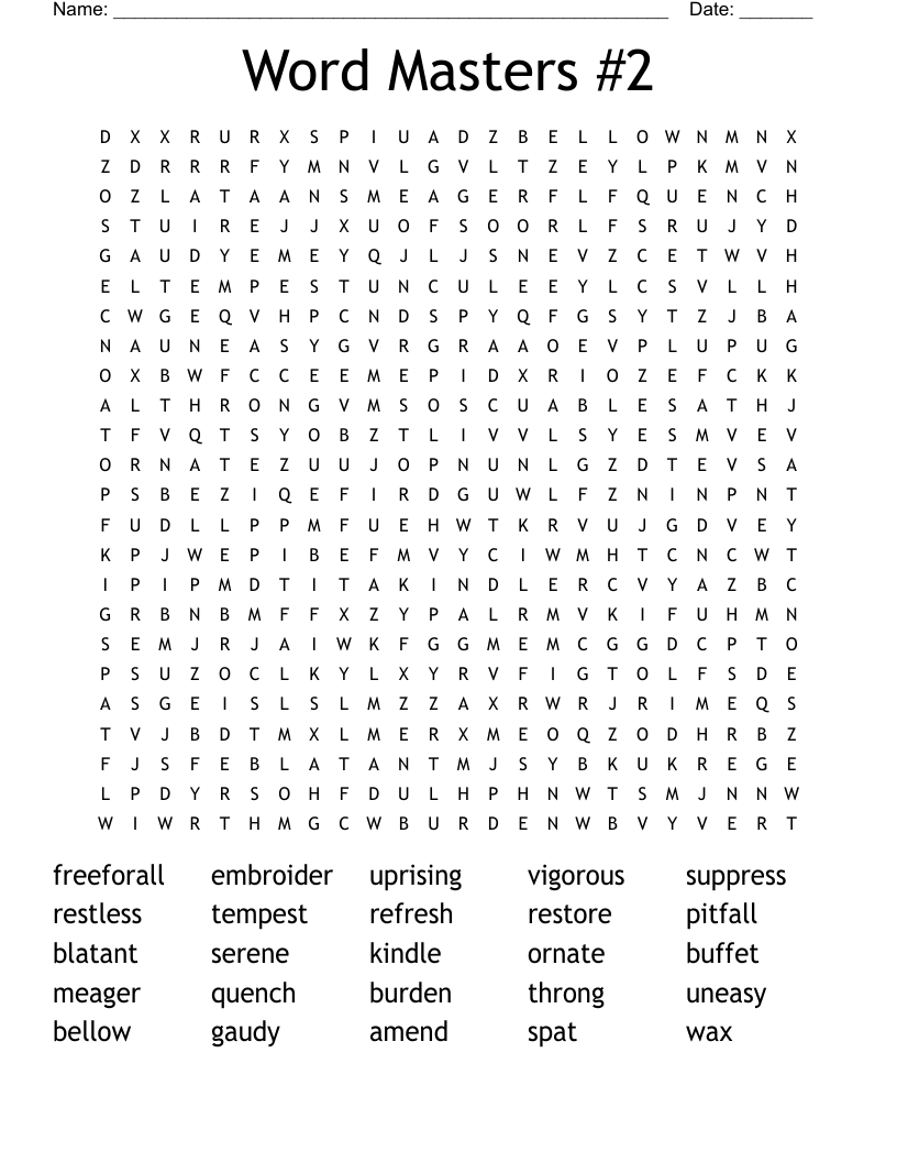 Word Masters #2 Word Search