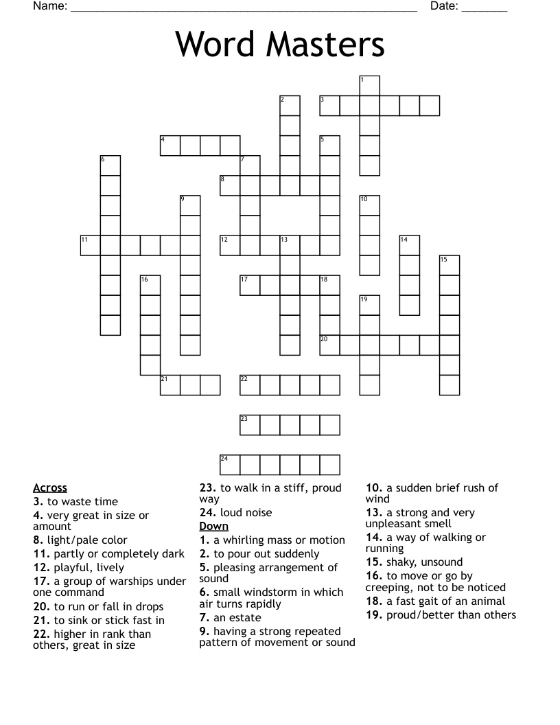 Word Masters  Crossword