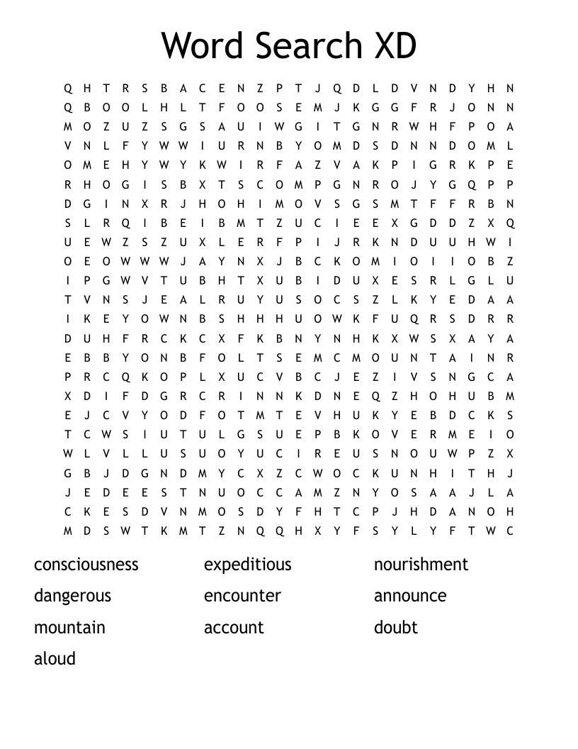 Word Search  XD