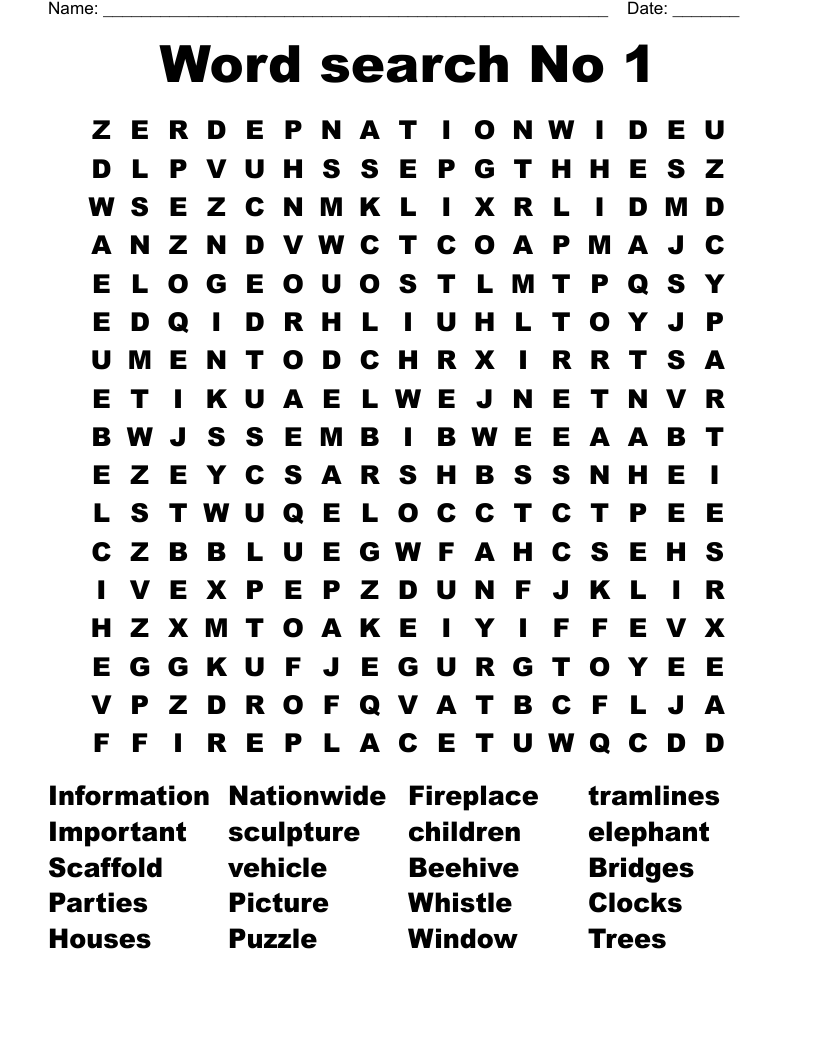 Word search No 1