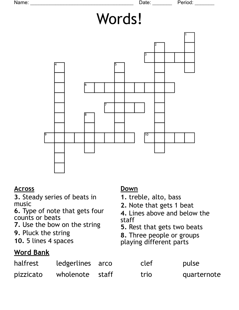 Words! Crossword