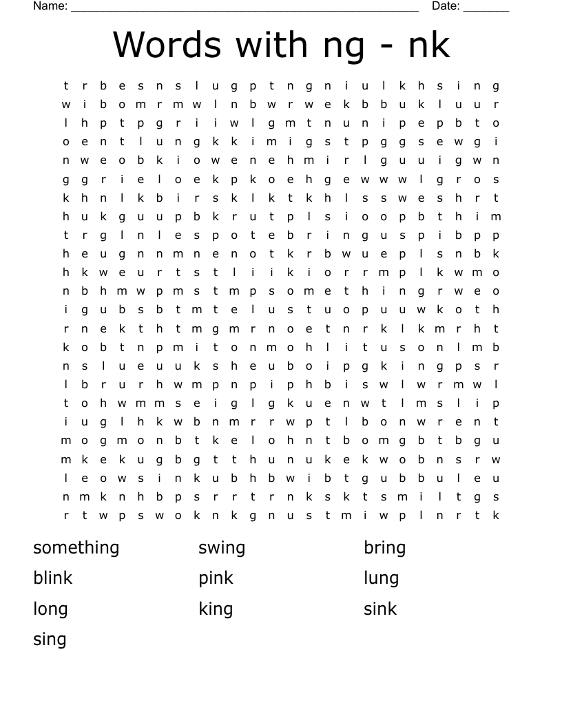 Words With Ng Nk Word Search WordMint