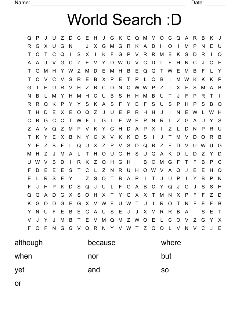 World Search :D Word Search