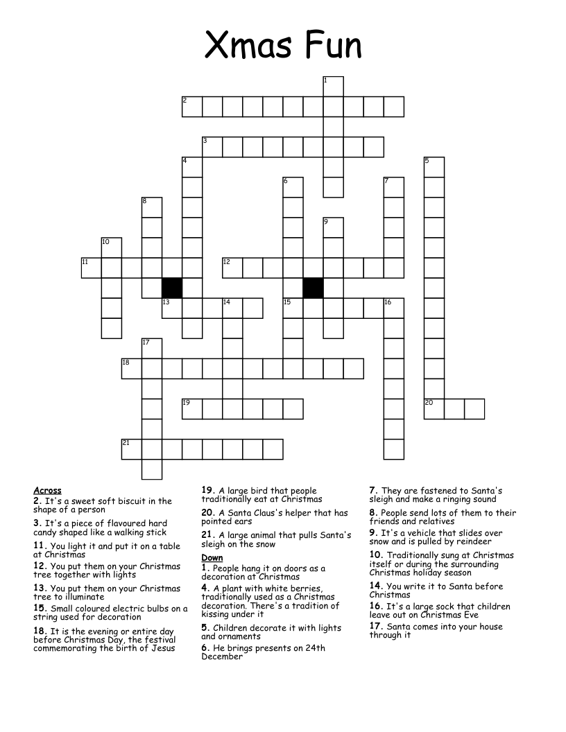 Xmas Fun Crossword