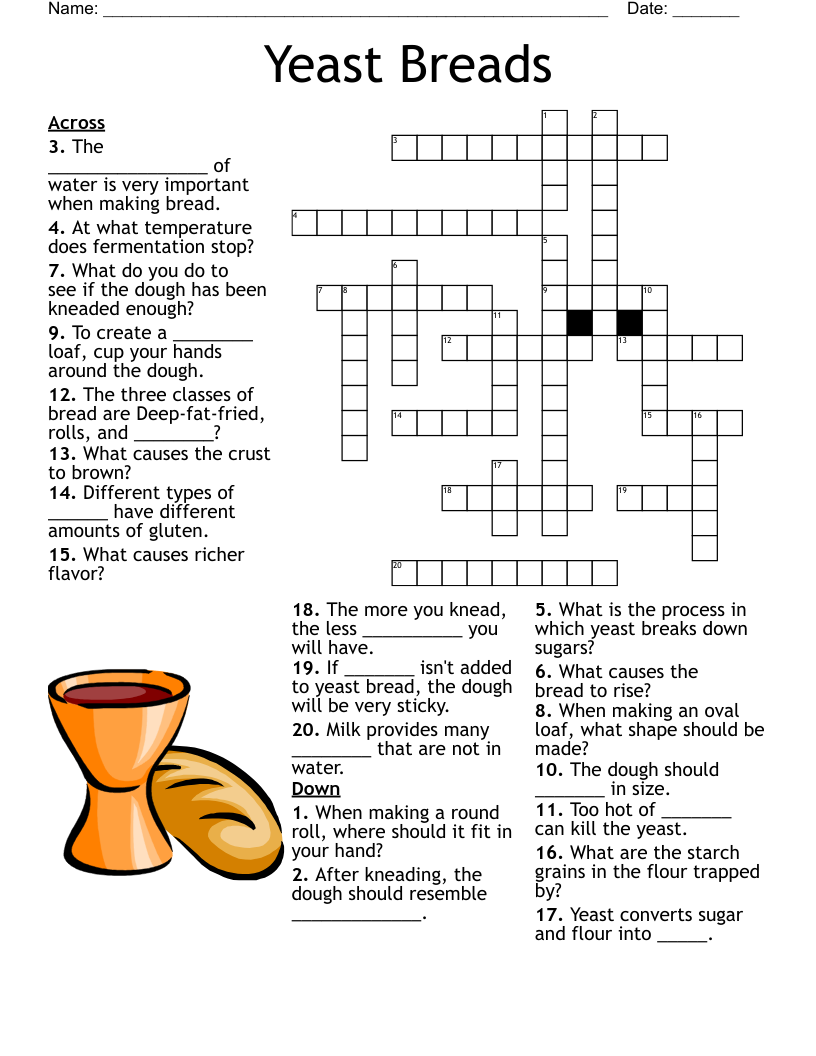 Yeast Breads Crossword WordMint