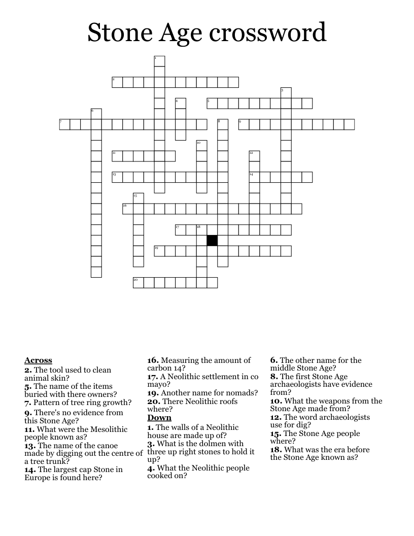 Middle Ages Weapons Crossword Our moment jb
