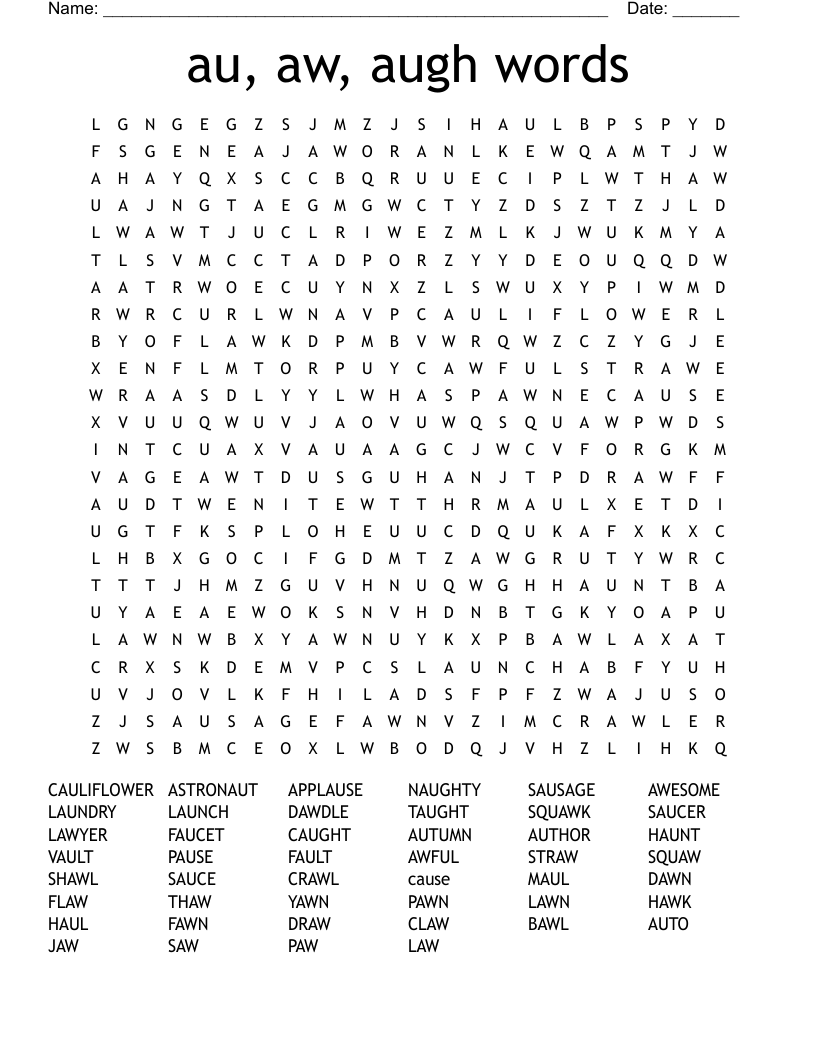 Similar To Aw Words Word Search WordMint