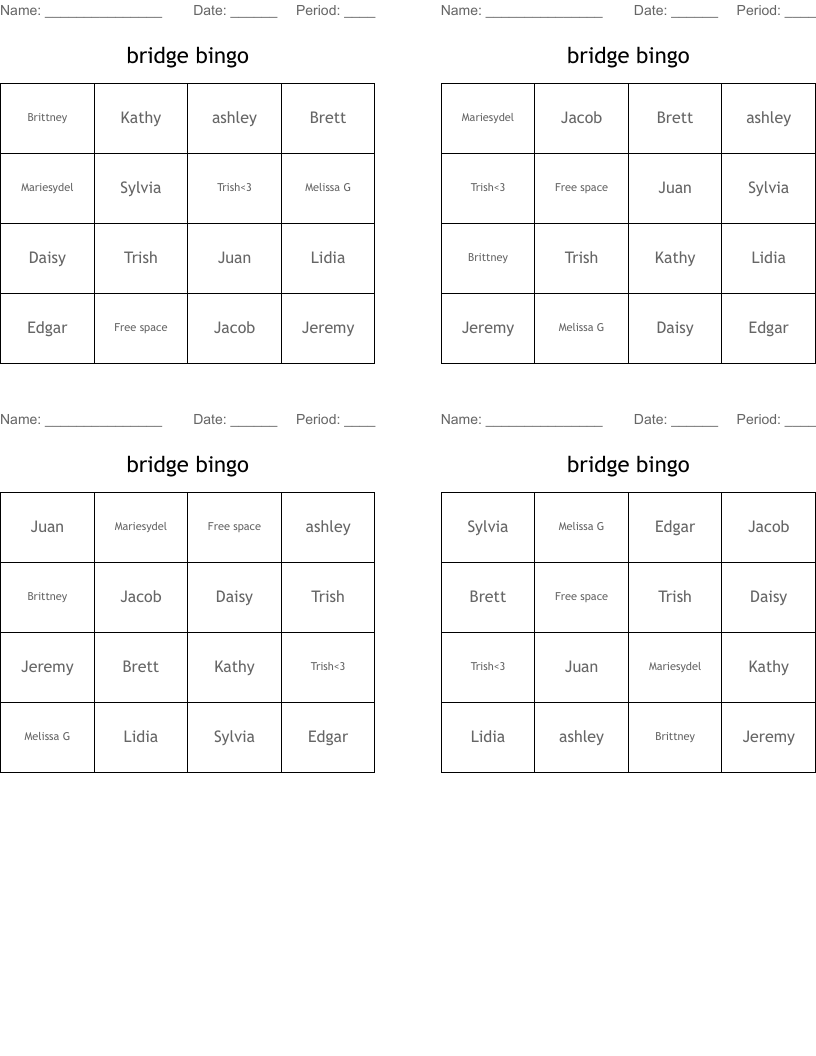Similar To Bridge Word Search WordMint