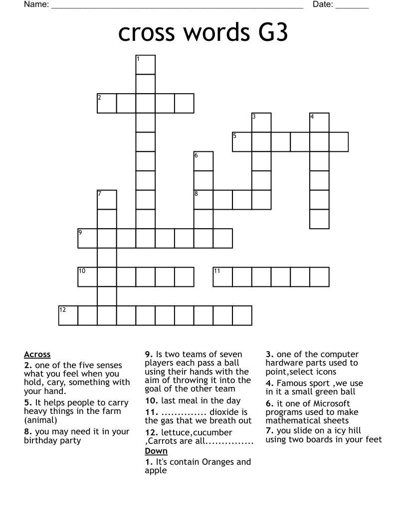 cross words G3 WordMint