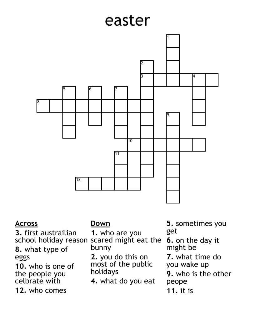 easter Crossword