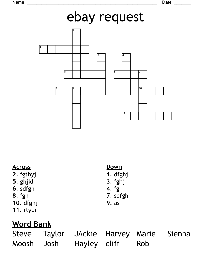 Ebay Request Crossword WordMint